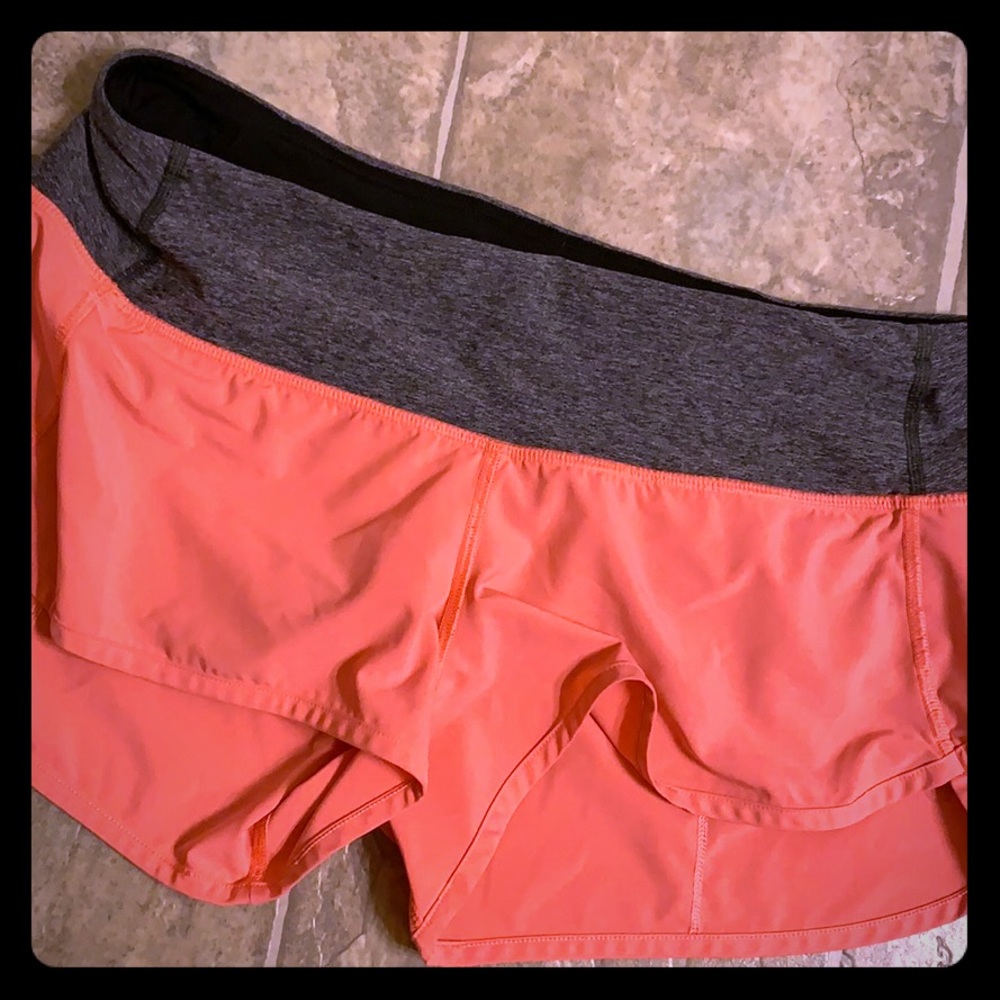 Lululemon coral speed shorts